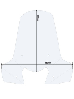 Szyba do skutera GIVI Piaggio Beverly 300/400 HPE (21-) przezroczysta [mocowanie w zestawie]