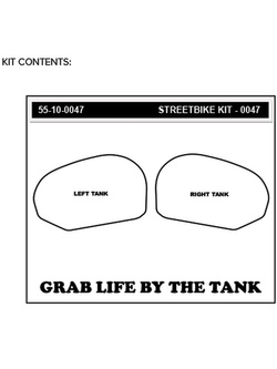 Pady boczne na zbiornik paliwa Stompgrip Street Bike Volcano Suzuki GSX-R 600 (01-03)/ 700 (00-03)/ 1000 (01-02)/ TL 1000 R (00-03) przezroczyste