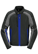 Kurtka motocyklowa tekstylna Spidi Tek Net czarno-szaro-niebieska