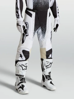 Spodnie cross Alpinestars MX Techstar Swan biało-czarne