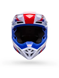 Kask enduro Bell MX-10 Mips biało-niebiesko-czerwony