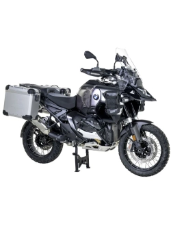 Zestaw: kufry boczne z anodowanego aluminium srebrne "And-S" Zega Evo + stelaże srebrne Touratech BMW R 1300 GS Adventure (24-) [31+31l]