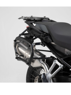 Zestaw: kufry boczne + kufer centralny + stelaże TRAX ADV SW-MOTECH do motocykla BMW F 750/ 850 GS [18-], F 800 GS [24-] czarne