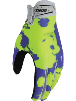 Rękawice cross dziecięce Thor Launchmode Bleach szaro-żółte