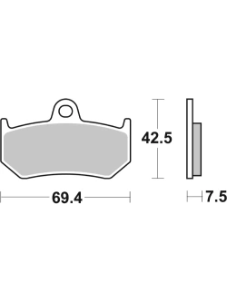 Klocki hamulcowe Brembo SP MV Agusta (wybrane modele) [na tył, kpl. na 1 tarczę]