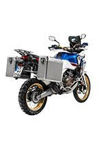 Zestaw: kufry boczne srebrne Zega Mundo + stelaże srebrne Touratech Honda CRF1000L Africa Twin/CRF1000L Adventure Sports (31+38L)