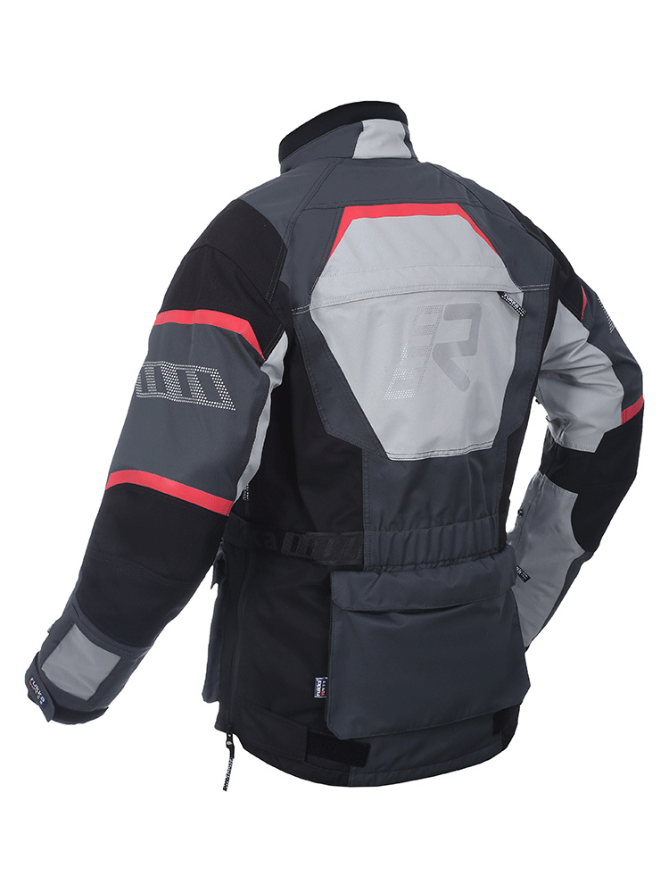 Kurtka motocyklowa tekstylna Rukka Rimo-R szaro-czerwona