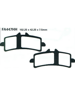 Klocki hamulcowe EBC FA447HH 102.25 x 42.25 x 7.5mm NA PRZÓD