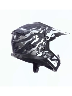 Kask enduro LS2 MX708 Fast II Grotesk czarno-szary
