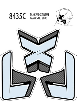 Tankpad PUIG Extreme do Kawasaki Z800 13-16  trzyczęściowy