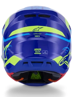 Kask enduro Alpinestars SM7 Deed niebieski-fluo połysk