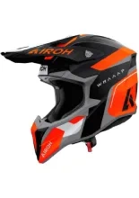 Kask enduro Airoh Wraaap Conguer czarno-szaro-pomarańczowy matowy