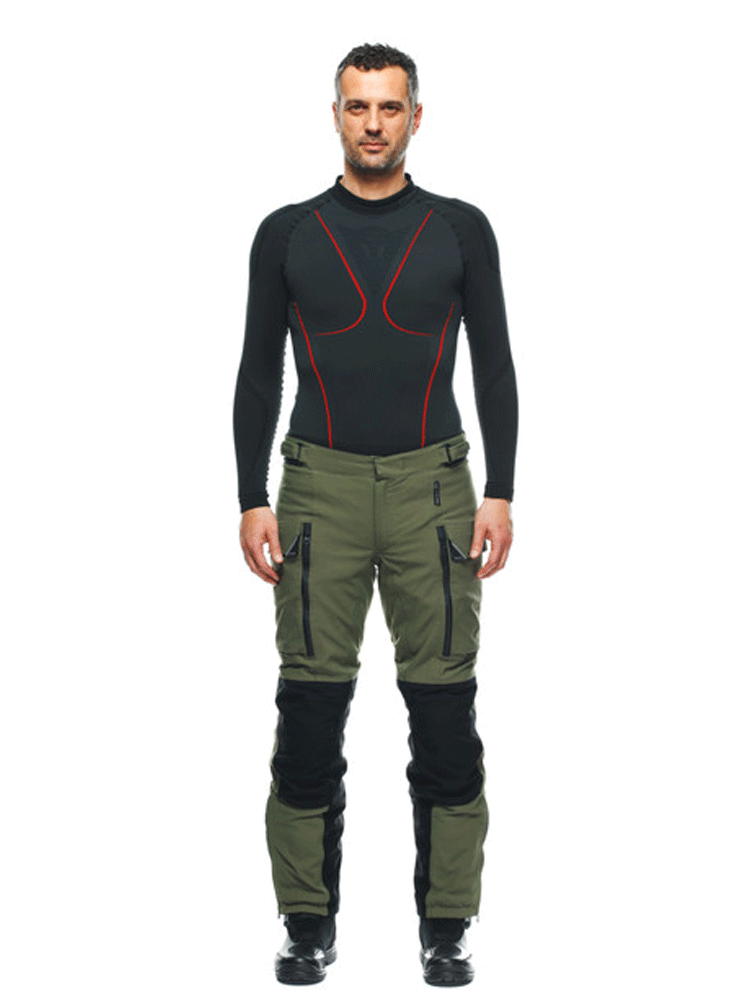 Spodnie motocyklowe tekstylne Dainese Hekla AbsoluteShell Pro 20K zielono-czarne