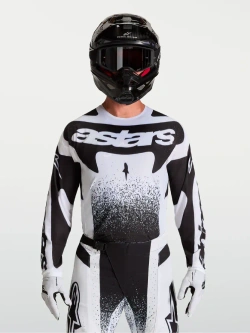 Bluza cross Alpinestars MX Techstar Swan czarno-biała