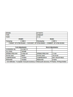 Zestaw sprężyn progresywnych przedniego zawieszenia widelca i amortyzatora Touratech CF Moto 800 MT (21-25)