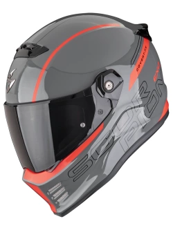 Kask integralny Scorpion Covert-FX Danko szaro-czerwony