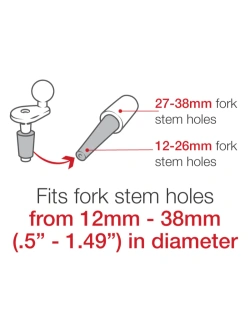 Uchwyt na telefon RAM X-Grip z sytemem do montażu w trzonie widelca motocykla