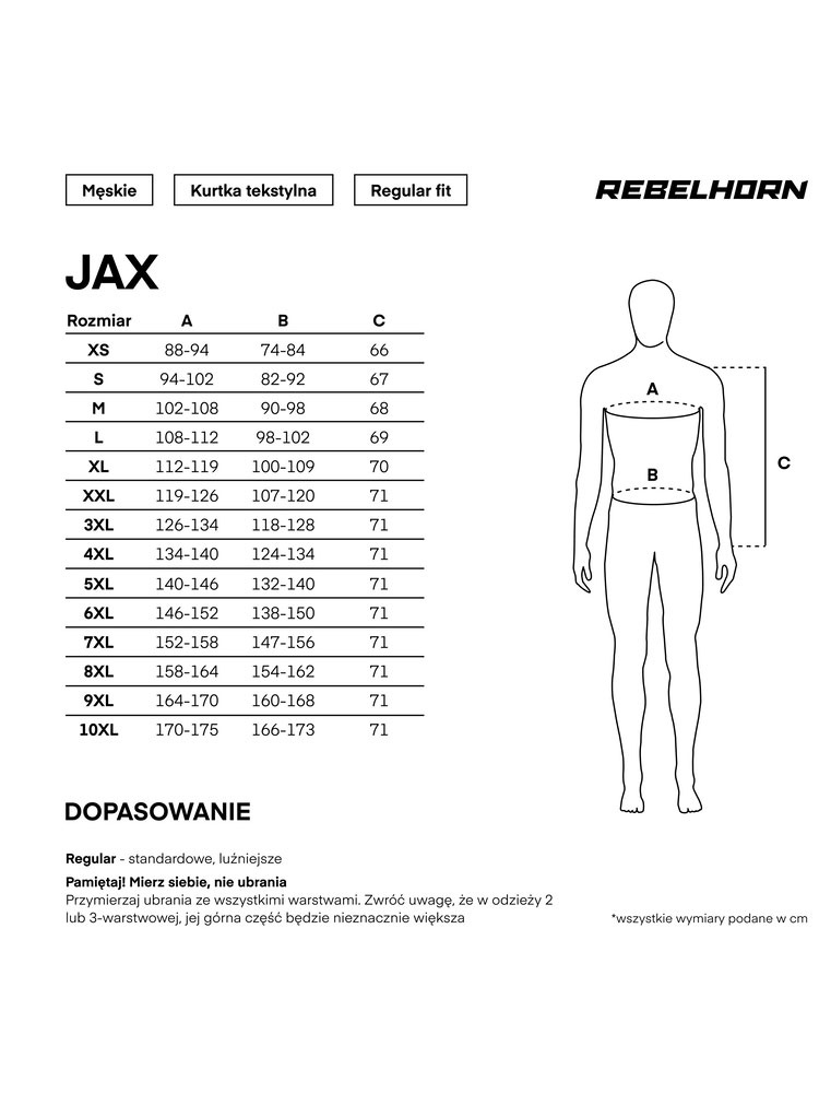 Kurtka motocyklowa tekstylna Rebelhorn Jax czarna
