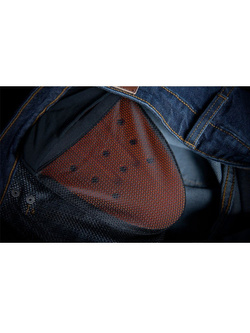 Jeansy motocyklowe damskie Icon MH1000 niebieskie