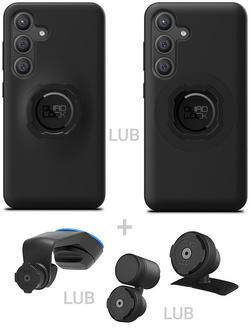Zestaw do samochodu: etui na telefon Samsung Galaxy S24 oraz mocowanie Quad Lock