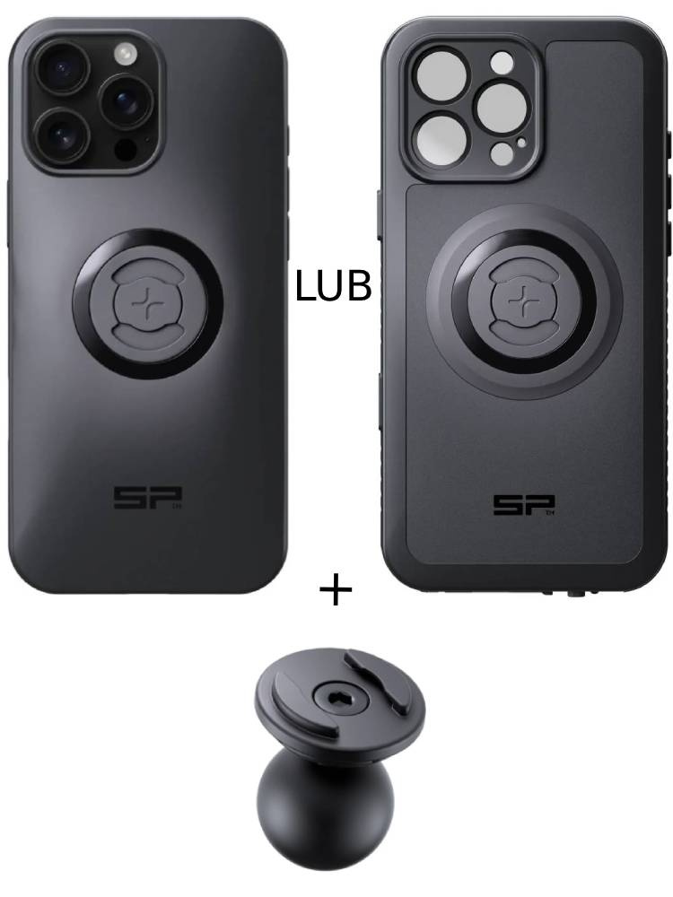 Zestaw: etui na telefon iPhone 16 Pro Max + uchwyt kulowy Pro SPC+ SP Connect