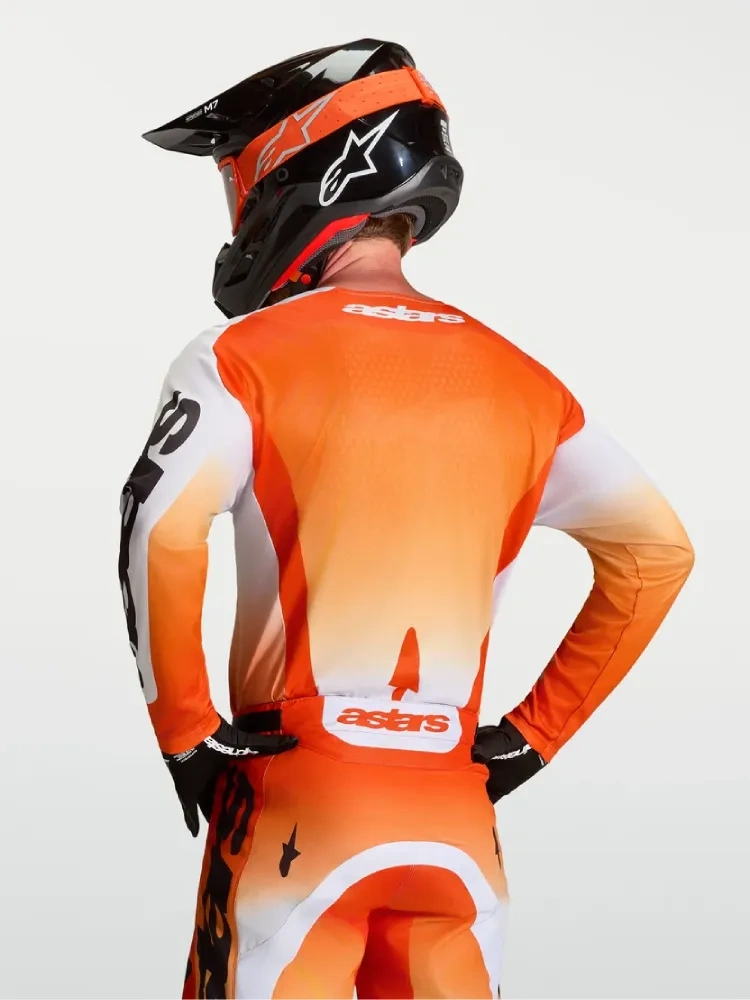 Bluza cross Alpinestars MX Racer Amber biało-czarno-czerwona