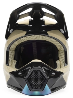 Kask enduro Fox V1 Hello Future czarno-beżowy