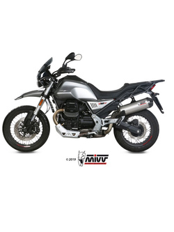 Tłumik motocyklowy Slip-On Line (Oval) MIVV do Moto Guzzi V85 TT (19-) titanium