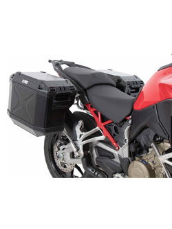 Zestaw: kufry boczne + stelaże Hepco&Becker Xplorer Cutout Ducati Multistrada V4/S/S Sport/Pikes Peak (21-24)/Rally (23-24) czarne