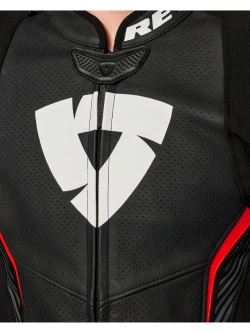Kurtka motocyklowa skórzana REV’IT! Argon 3 Pro czarno-fluo czerwona