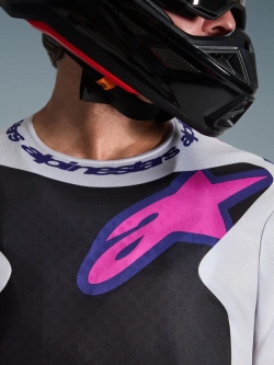 Bluza cross Alpinestars MX Fluid Grid czarno-szaro-fioletowa