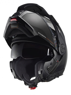 Zestaw: kask szczękowy Schuberth E2 Carbon czarny + dedykowany interkom motocyklowy