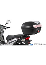 Zestaw: kufer centralny Journey 40 + stelaż Hepco&Becker Honda Wave 110i (12-16) czarno-srebrny