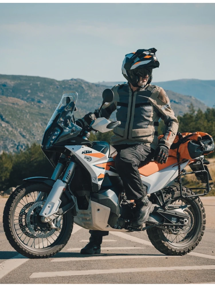 Kask adventure Nexx X.Lifecountry Terra biało-czarno-pomarańczowy matowy