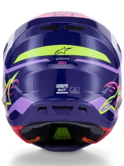 Kask enduro Alpinestars SM7 Deed fioletowo-różowy-fluo połysk