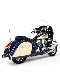 Tłumiki motocyklowe Rinehart Racing 4" do wybranych modeli Indian czarne/chromowane [14-20]