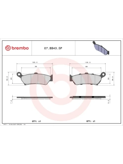 Klocki hamulcowe Brembo SP BMW R 1300 GS (23-)/ Adventure (24-) [na tył, kpl. na 1 tarczę]