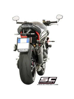 Tłumik stożkowy CARBON (niska pozycja) Slip-on SC-Project do Triumph SPEED TRIPLE 1050 S / R [16-17]