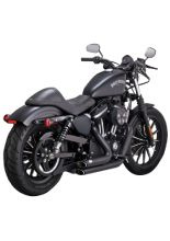 Pełny układ wydechowy Vance & Hines Shortshots Staggered do wybranych modeli Harleya Davidsona Czarny Mat