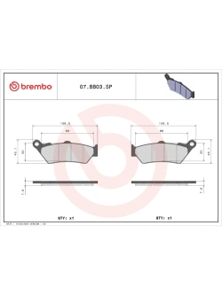 Klocki hamulcowe Brembo SP BMW/ Ducati/ Moto Guzzi/ Triumph (wybrane modele) [kpl. na 1 tarczę]