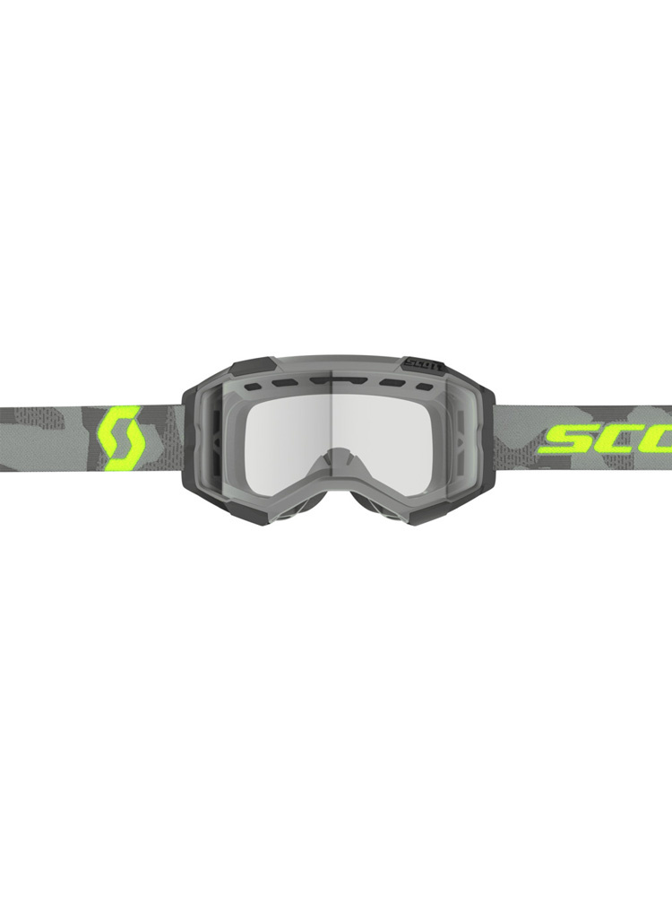 Gogle motocyklowe Scott Fury Enduro z przezroczystą szybą szaro-fluo żółte
