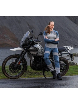 Spodnie motocyklowe damskie tekstylne Knox Urbane Pro Move niebiesko-szare