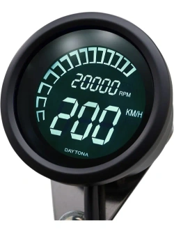 Obrotomierz cyfrowy z prędkościomierzem Daytona Digital Velona do 399 km/h, czarny [20 000 RPM]