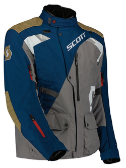 Kurtka motocyklowa tekstylna Scott Dualraid Dryo niebiesko-szara, Wyprzedaż