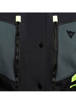 Kurtka motocyklowa tekstylna damska Dainese Carve Master 3 Gore-Tex czarno-fluo żółta