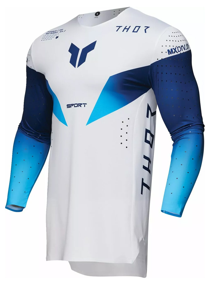 Bluza enduro Thor Sportmode Strike biało-niebieska