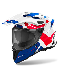 Kask integralny Airoh Commander II Reveal biało-niebiesko-czerwony