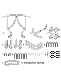 Crashbary Kappa Honda CRF 1000L Africa Twin (16-19) czarne [mocowane do gmoli]