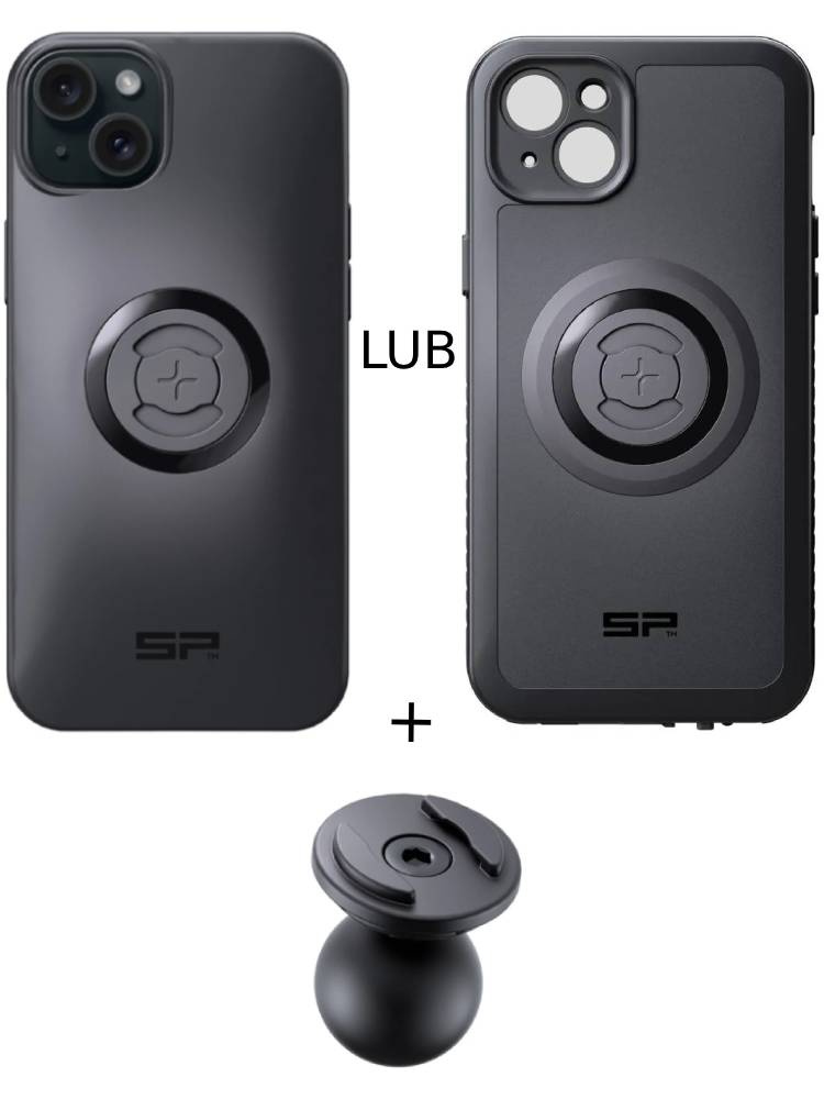 Zestaw: etui na telefon iPhone 15 Plus + uchwyt kulowy Pro SPC+ SP Connect