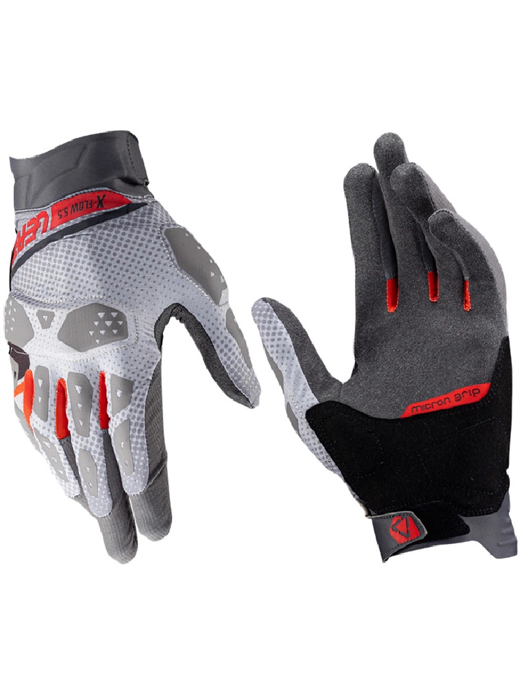 Rękawice cross Leatt X-Flow Short Mist szaro-czerwone